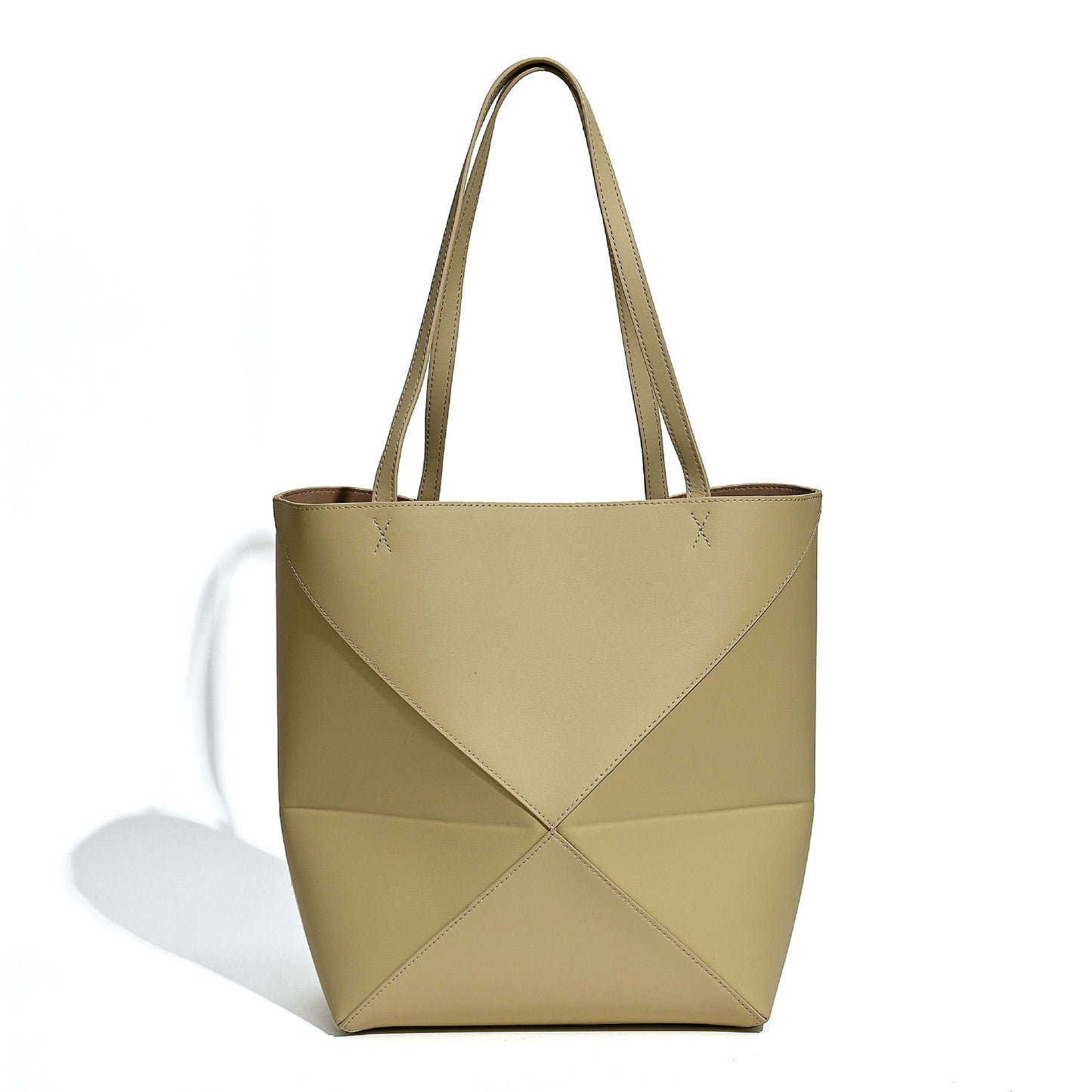 Cowhide Folding Niche High Sense Versatile Handbags