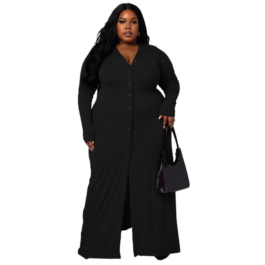 Women's Sexy Sunken Stripe Split Dress Dresses