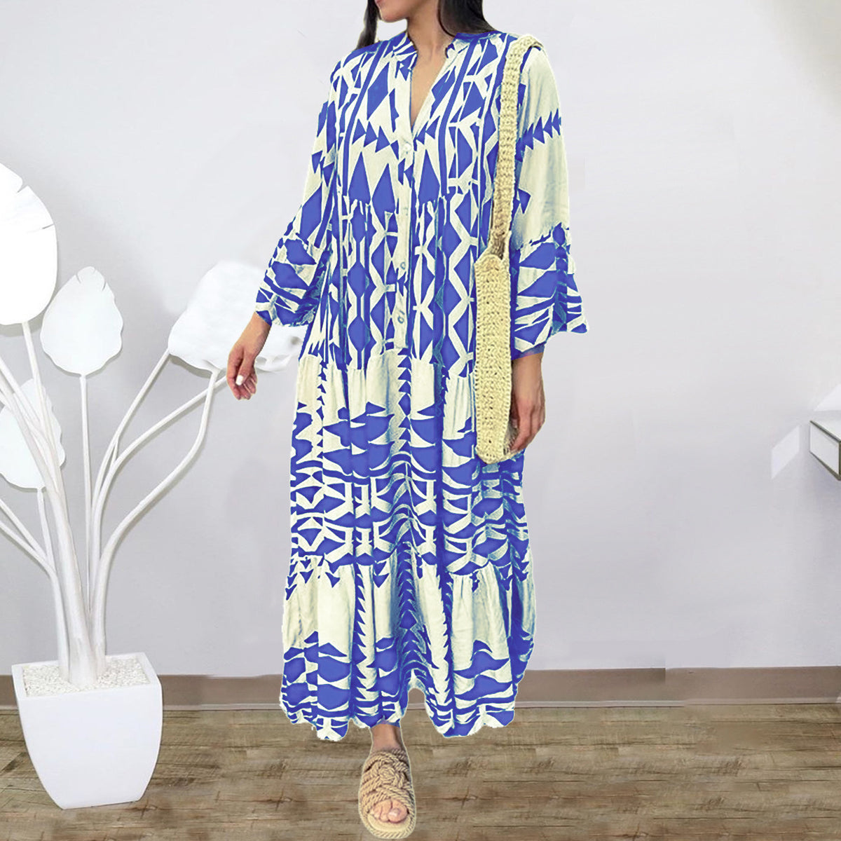 Creative Pretty Women's Printed Shirt Bohemian Skirts