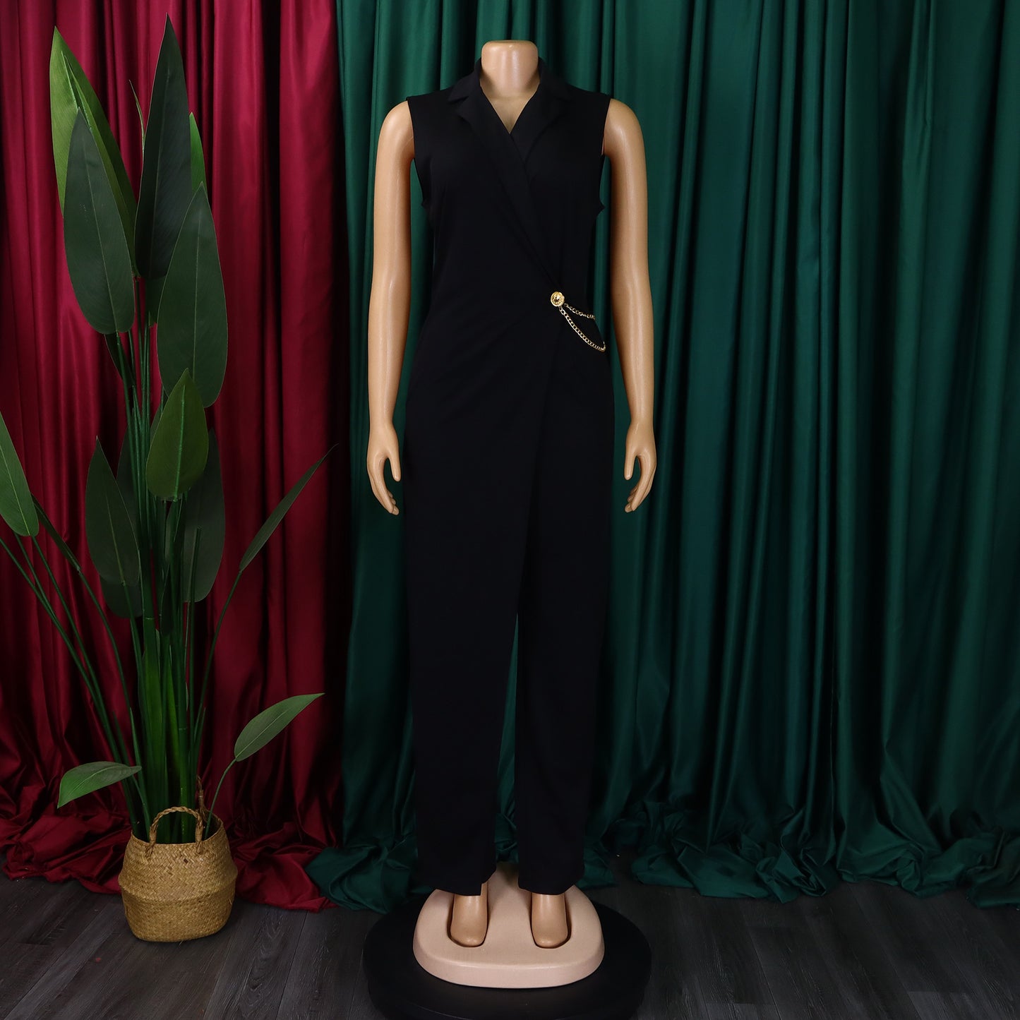 Women's Summer Elegant Fashion Elegance Sleeveless Collar Jumpsuits