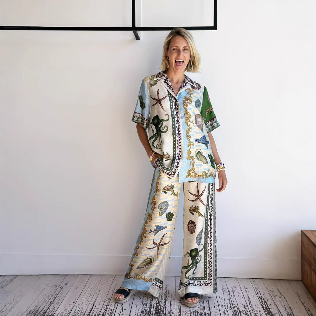 Fashion Versatile Classic Linen Shirt Collar Fashion Casual Suit