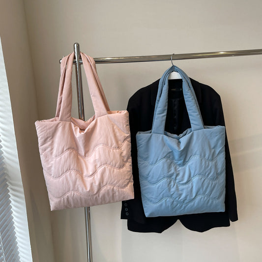 Soft Glutinous Cotton Female Commuter For Class Tote Bags