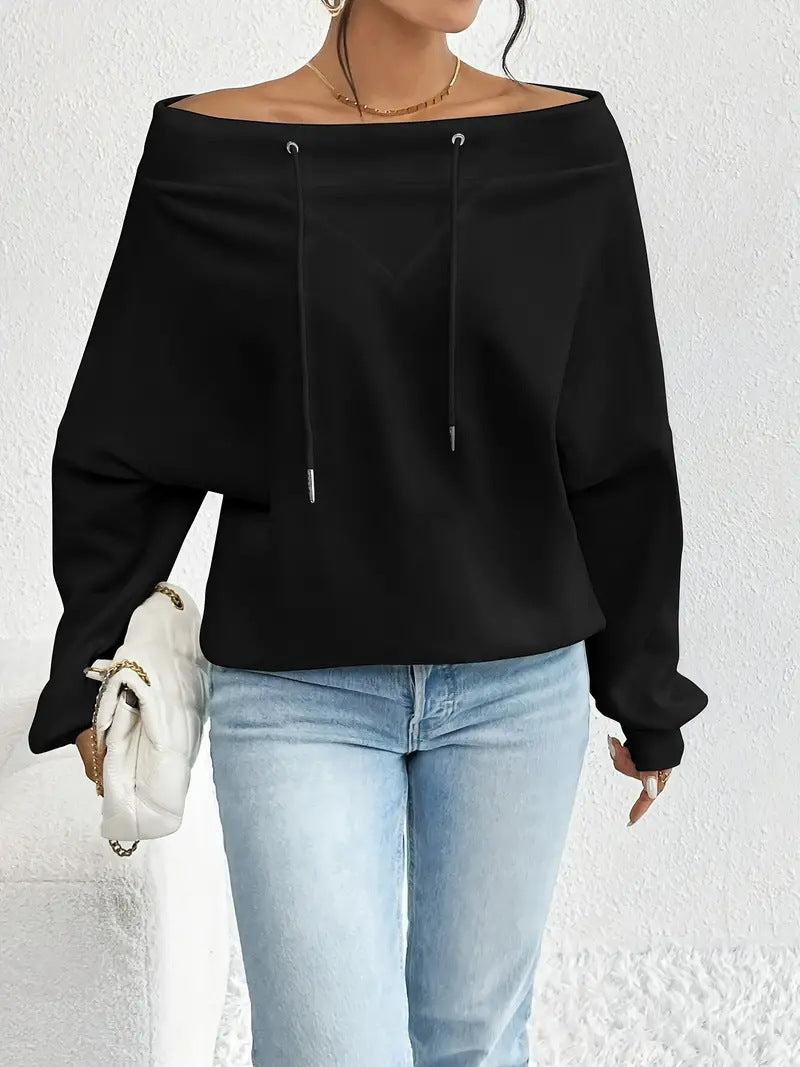 Fashion Unique Women's Loose Casual Drawstring Tops