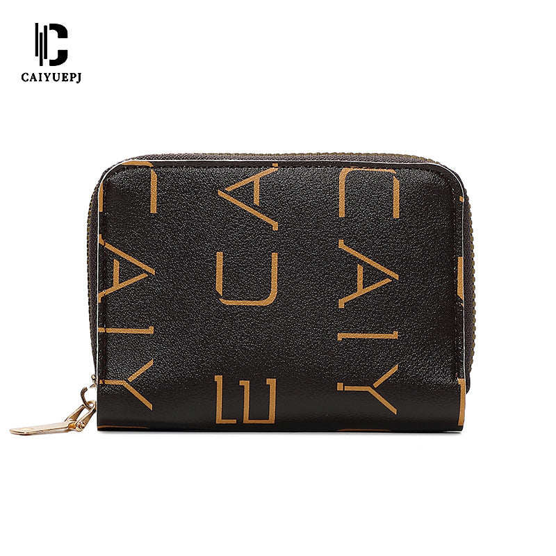 Women's Zipper Access Cover Advanced Sense Large Capacity Card Holder