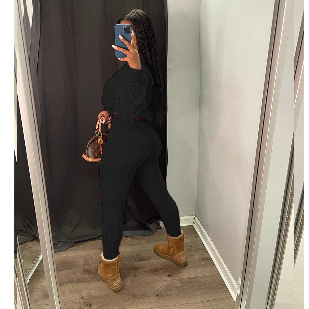 Women's Creative Personality Zipper Set Two-piece Suits
