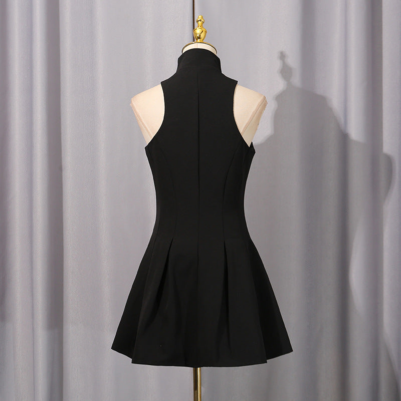 Women's Sexy Pure Style Graceful Autumn Niche Design Solid Dresses