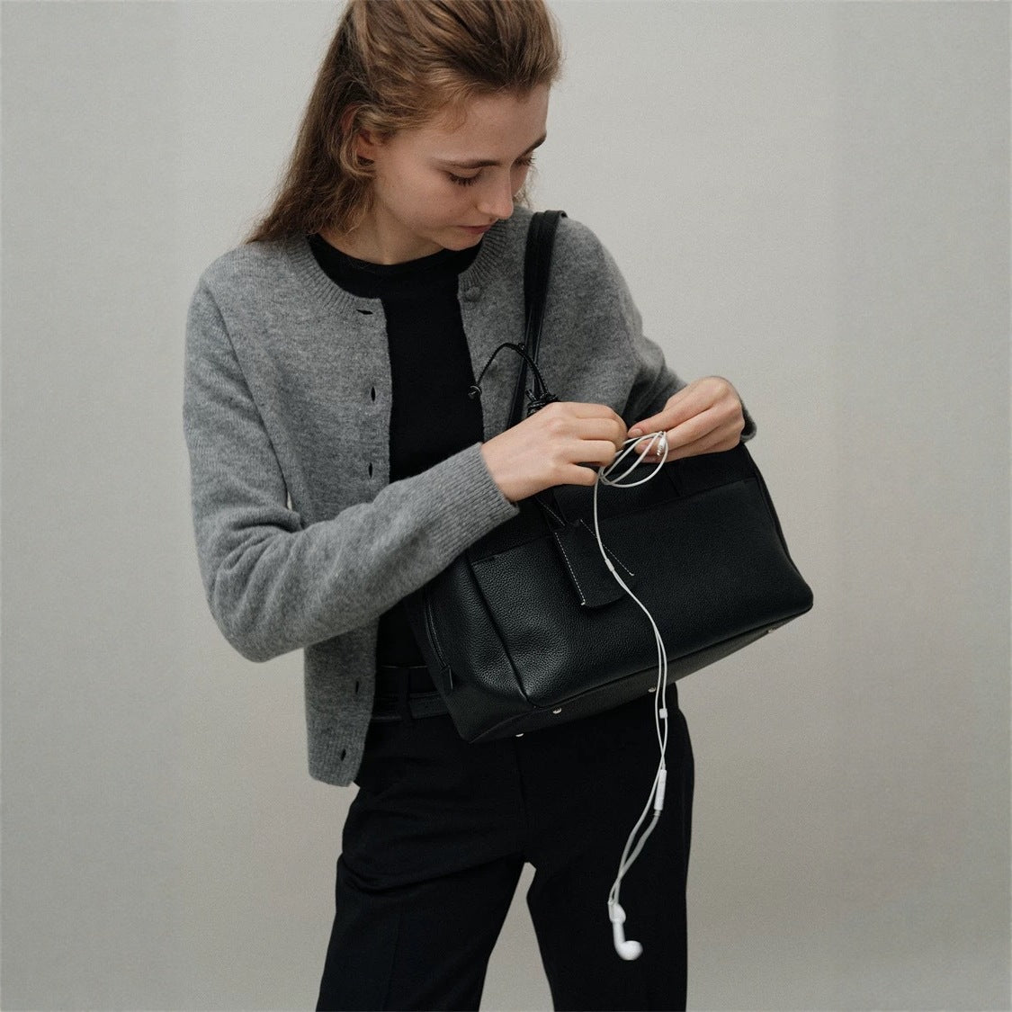 Women's Underarm Toast Cowhide Full Grain Leather Armpit Bags