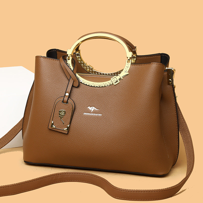 Women's Soft Leather High-grade Fashion Large Handbags