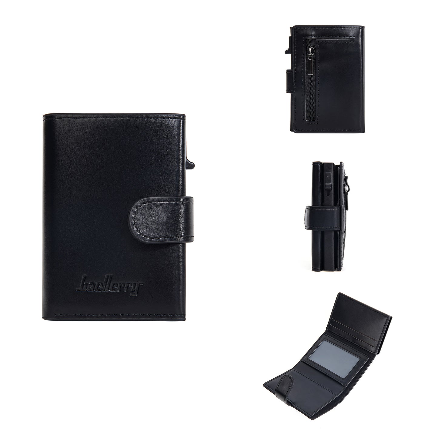 Men's Side Push Pinball Cassette Zipper Card Holder