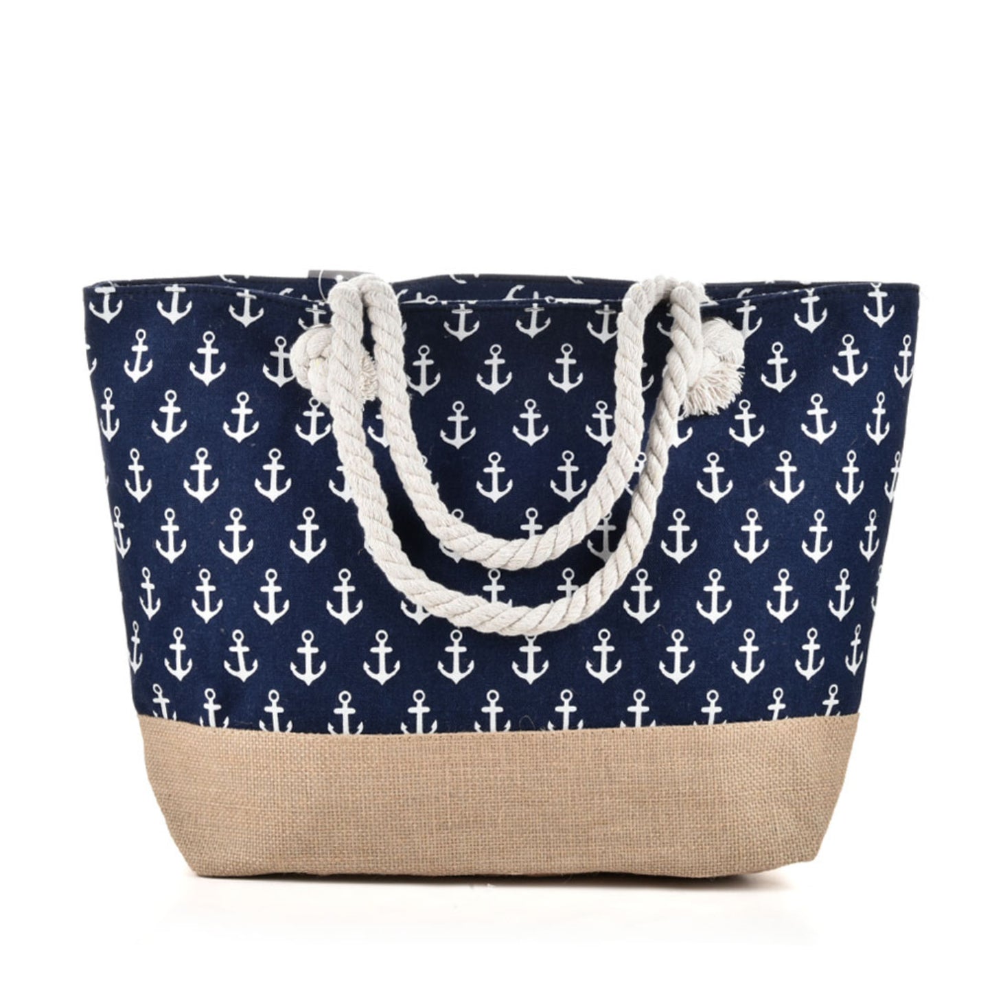 Women's Underarm Large Capacity Canvas Striped Beach Tote Bags