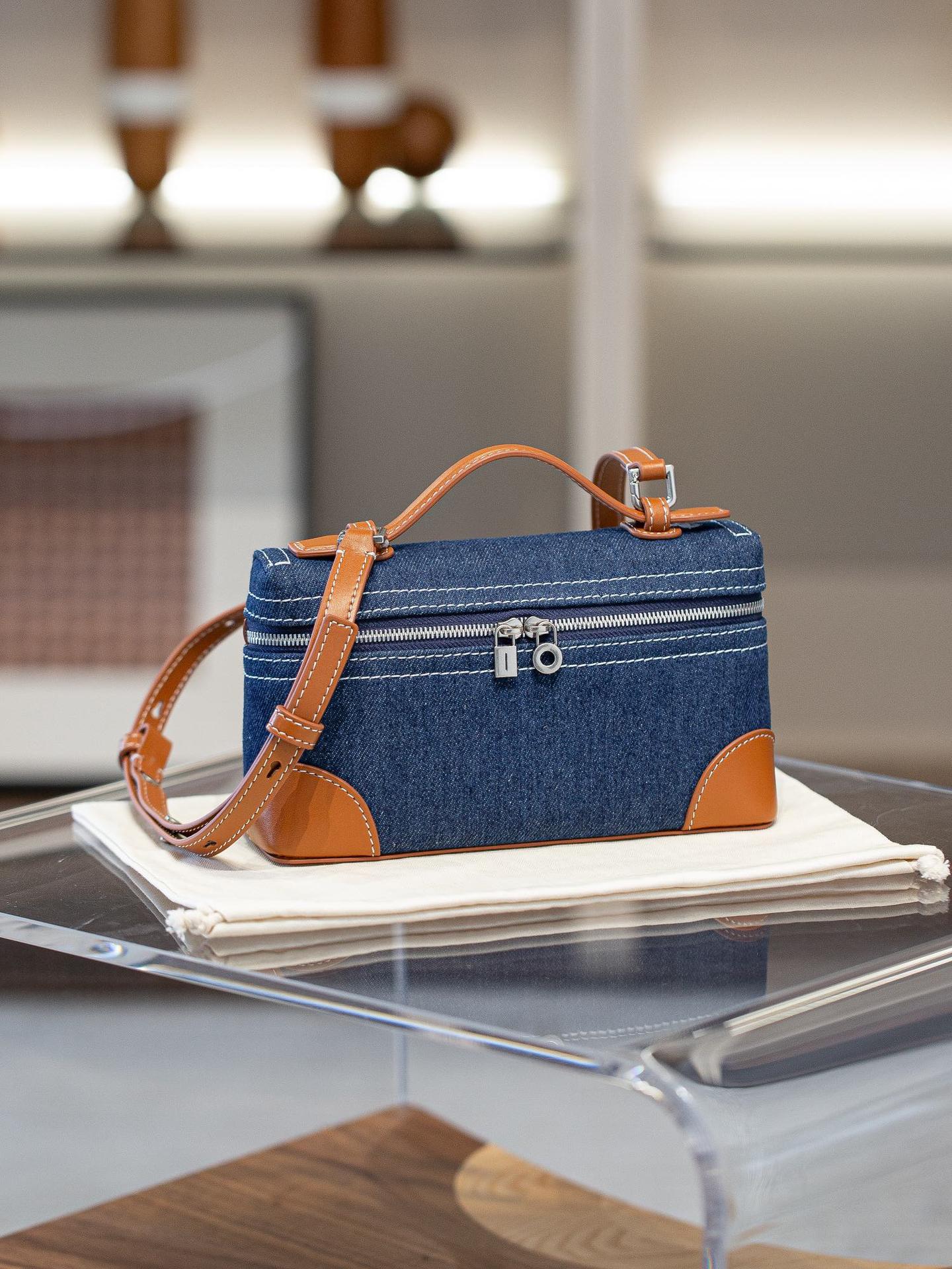 Glamorous Women's Lunch Box Canvas Leather Bags