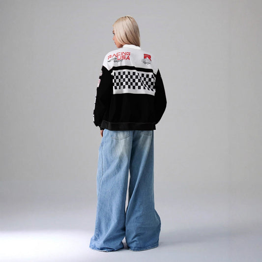 Fashion Lettered Casual Personalized Printed Long-sleeved Jackets
