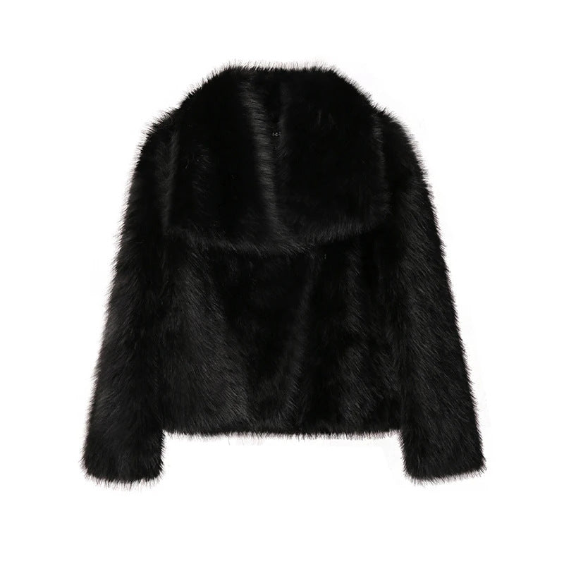 Women's Fur Large Lapel Artificial Fashion Fox Coats