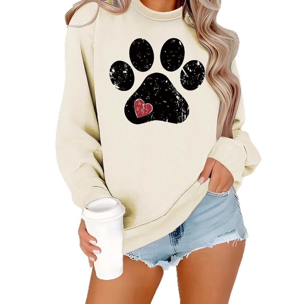 Women's High-grade Printed Autumn Round Neck High Women's Sweater, Sweater