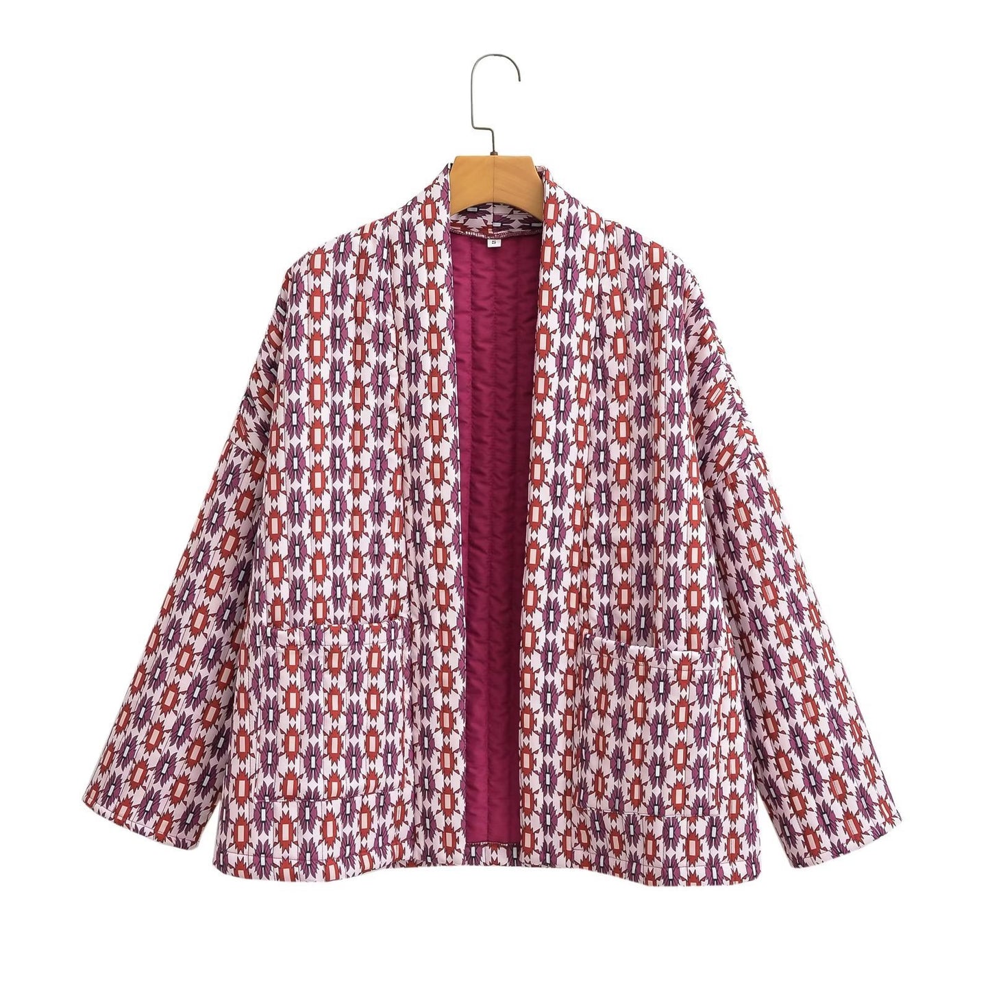 Women's Ethnic Style Quilted Cotton Printing Thin Coats