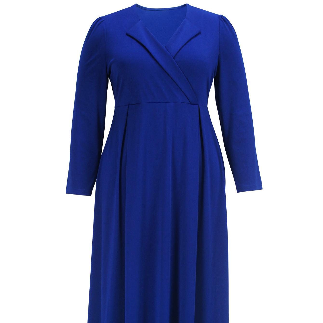 Women's Color Temperament Commute Long Sleeve Cinched Dresses