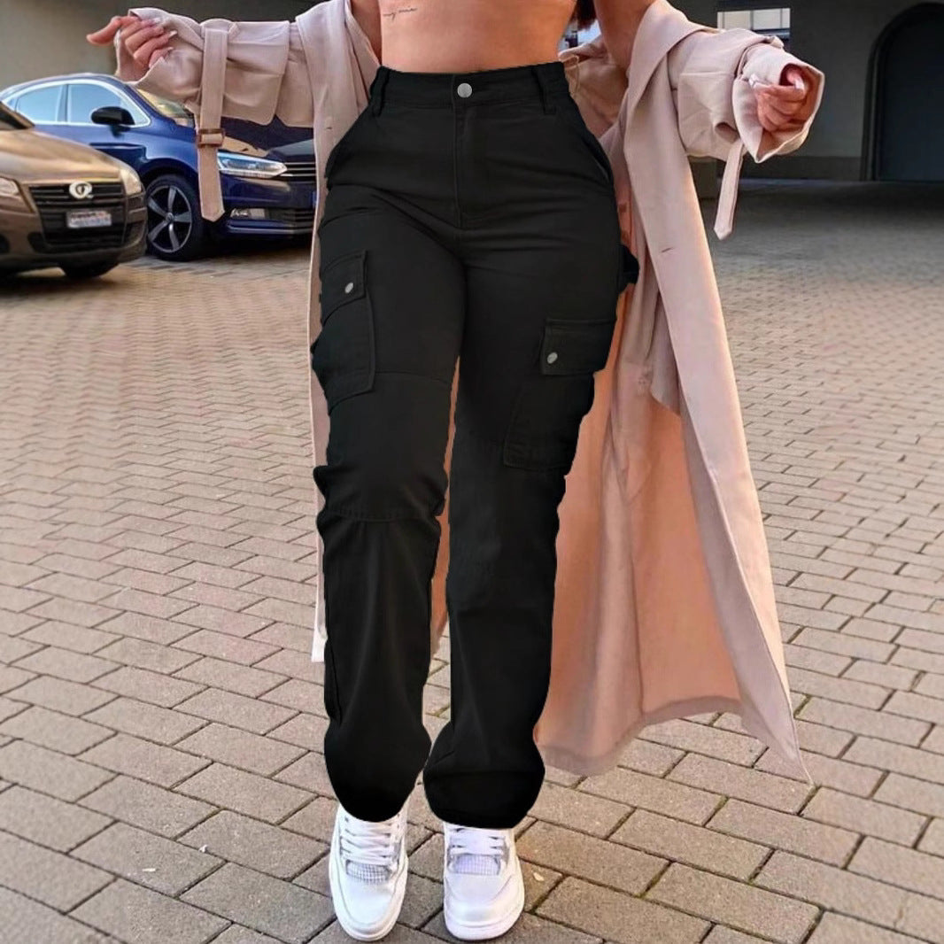 Women's Casual Working American Retro Straight Long Pants