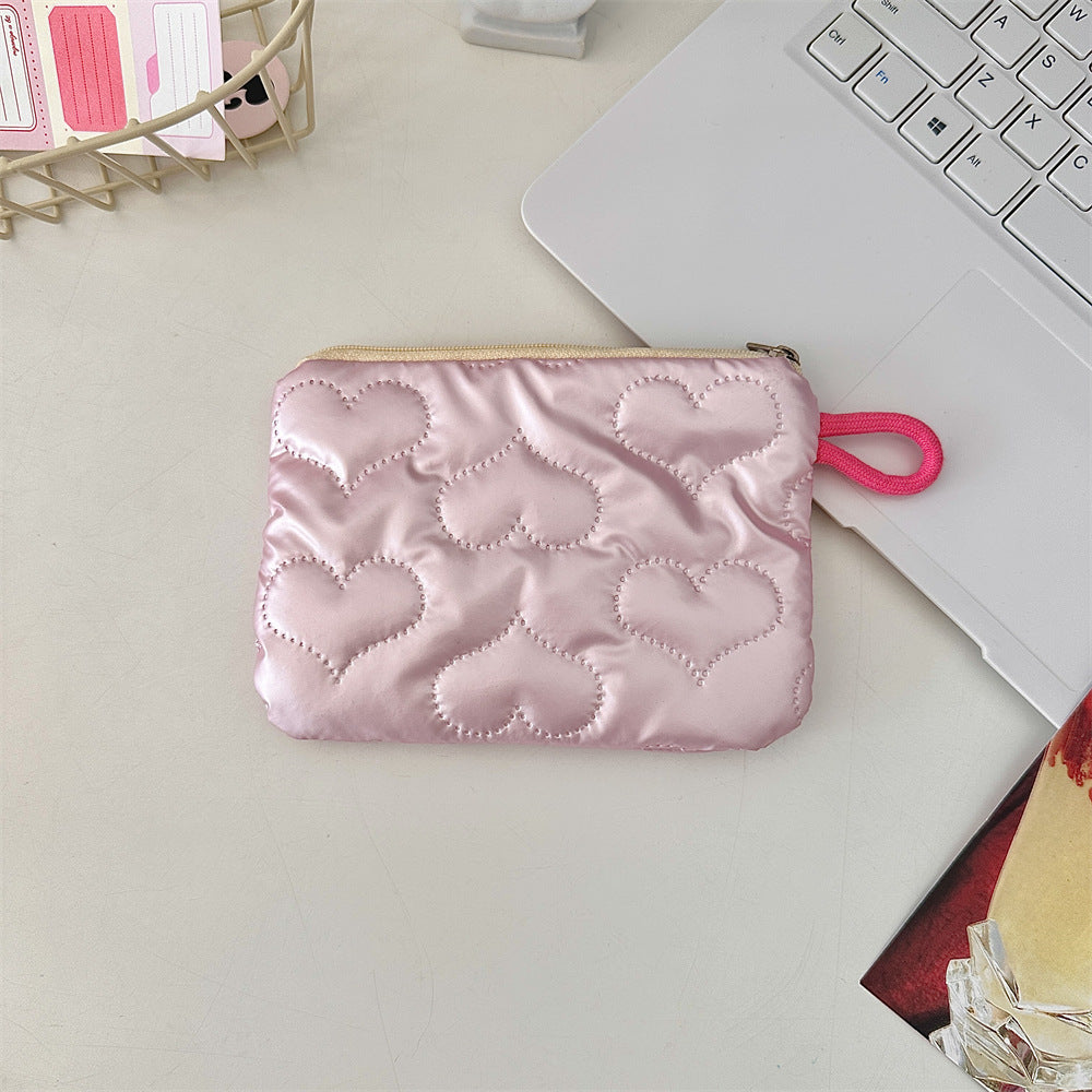 Heart-shaped Clutch Makeup Pocket Take It Cosmetic Bags