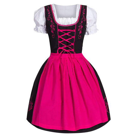 Spring Artistic Retro Short-sleeved Irregular Polyester Dress