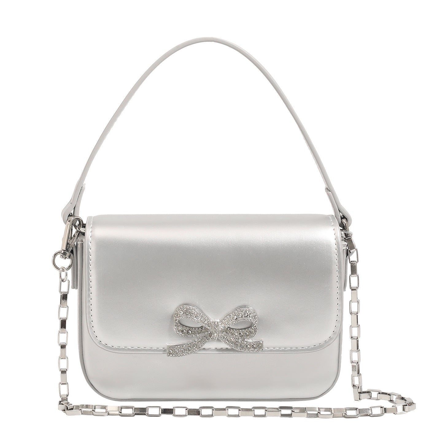 Bow Portable Female Niche High-grade Chain Small Square Bags