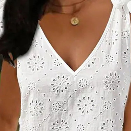 Classic Summer Fashion Embroidery Hollow Out Dress