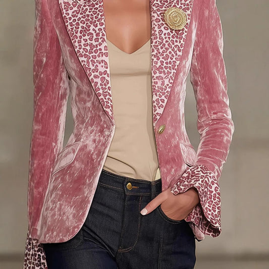 Women's Long Sleeve Lapel Digital Printing Small Blazers
