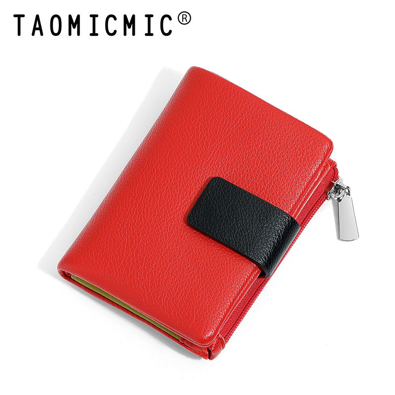 Women's Short High-grade Two Fold Multiple Slots Ladies Wallets