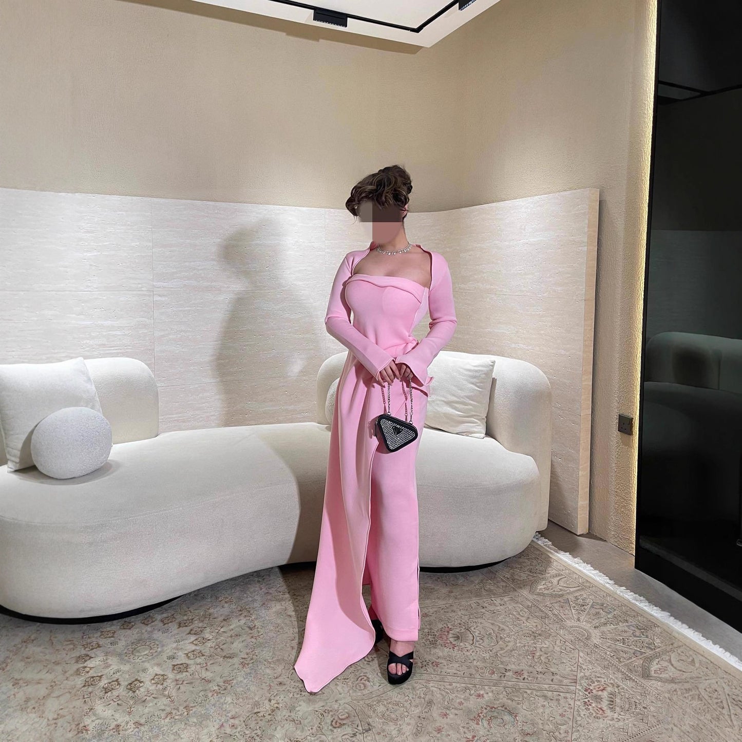 Summer Elegant Sexy Shawl Tube Slit Dresses