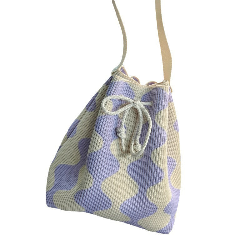 Women's Knitted Wool Version Versatile Hand Carrying Handbags