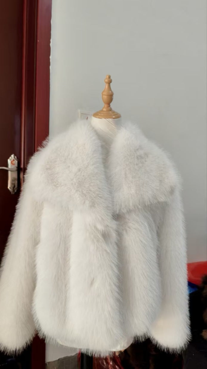 Women's New Fox Fur Furry Imitation Coats