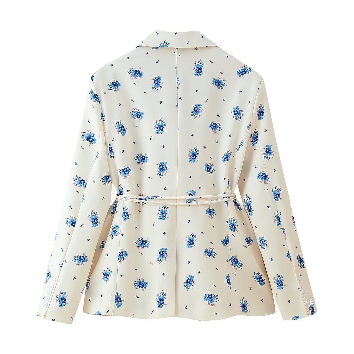 Women's Charming Stylish Two-color Printing Lapel Coats
