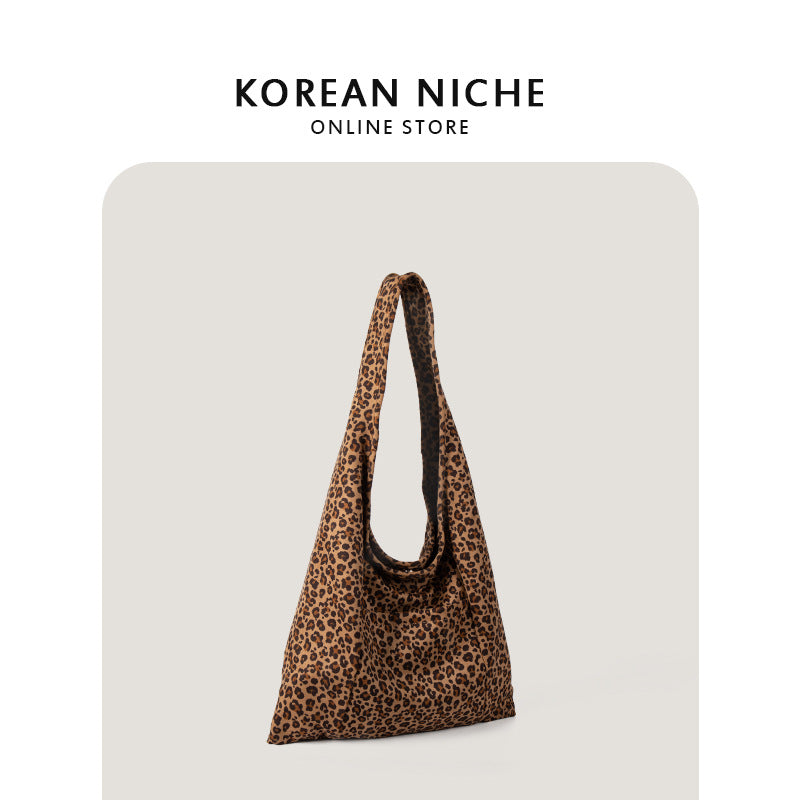 Women's Niche Leopard Print Large Capacity Easy Tote Bags