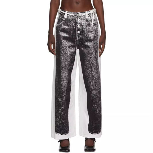 Women's Niche Fashionable Three-dimensional Printed High Waist Pants