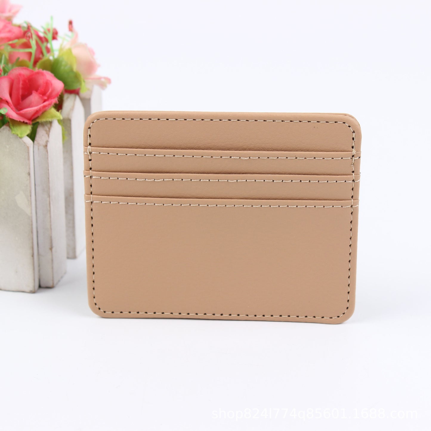 Fashion Lightweight Summer Leather Cutting Ferrule Card Holder
