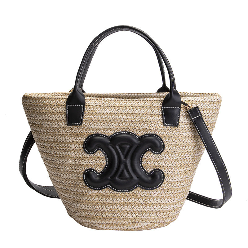 Summer Tide Woven Vegetable Basket Arc Crossbody Bags
