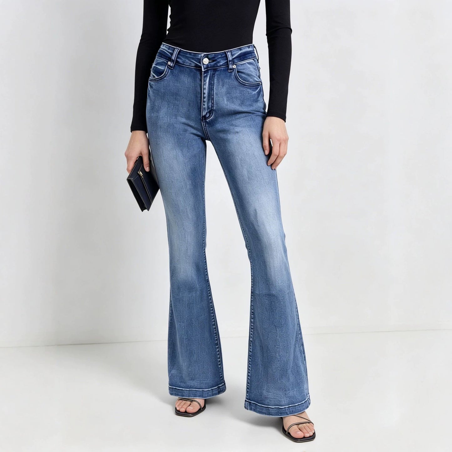 Women's American Retro Hot Trousers Slim Fit Jeans
