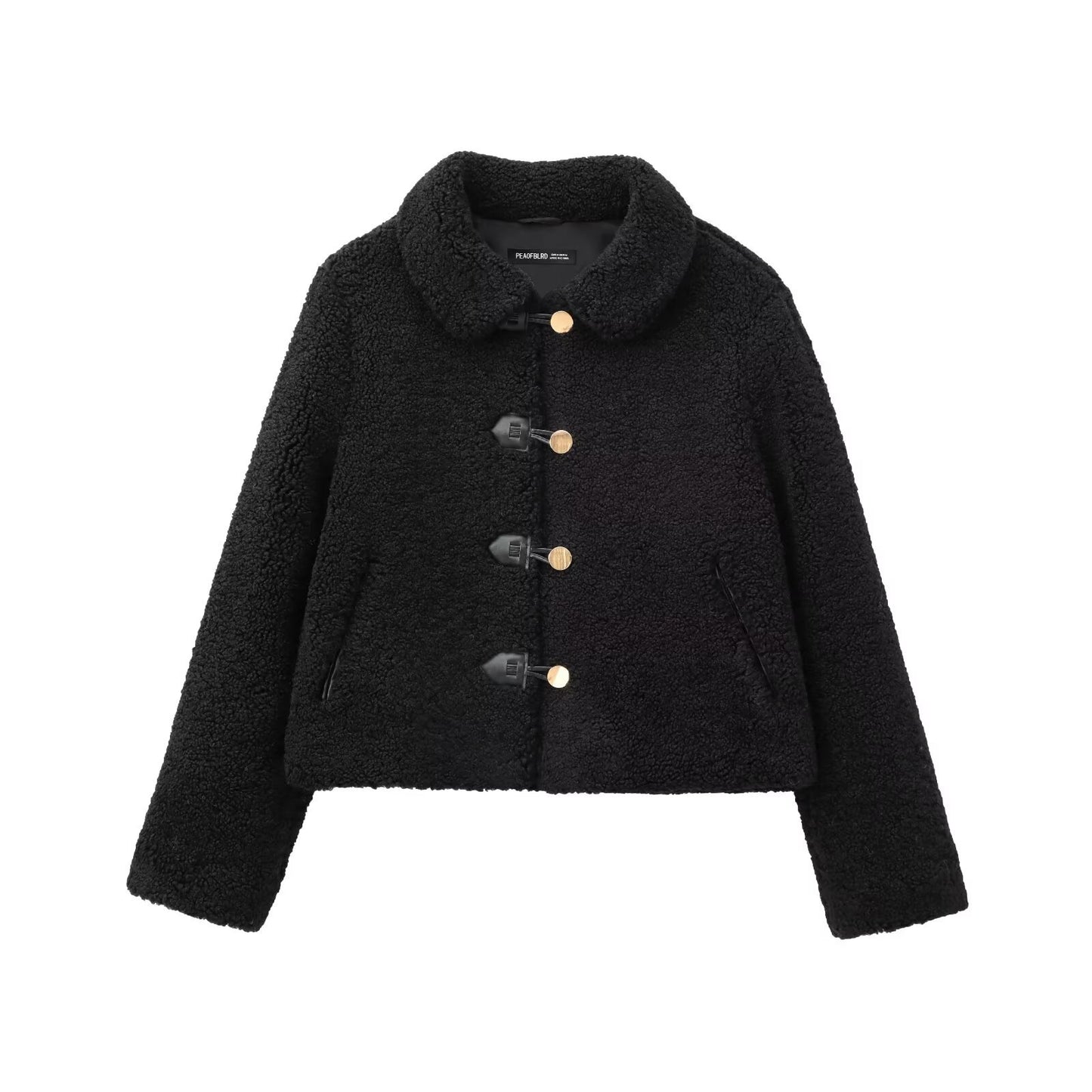 Women's Fashion Fleece Warm Lapel Long Sleeve Coats