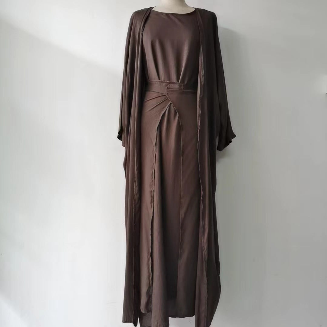 Graceful Elegant Solid Color Three-piece Robe Dresses