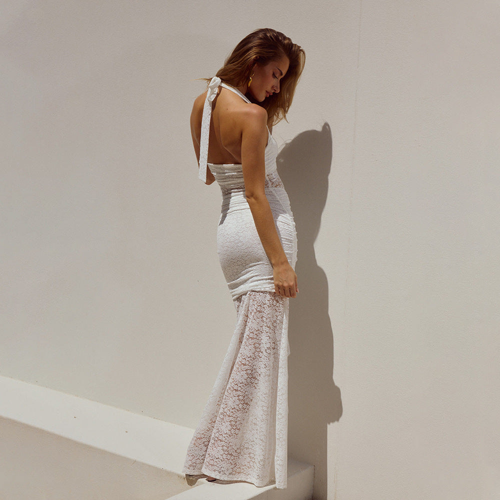 Summer Lace Halter Dress Fashionable Sexy Dresses