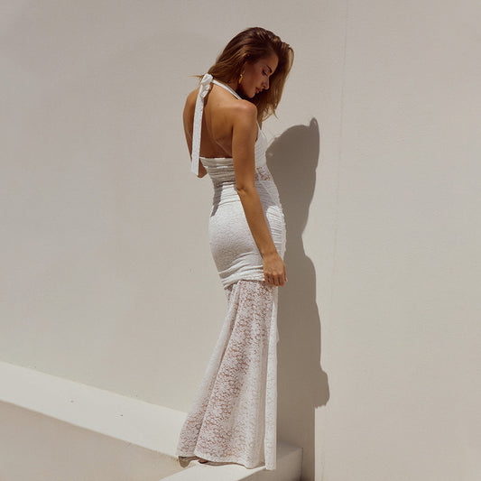 Summer Lace Halter Dress Fashionable Sexy Dresses