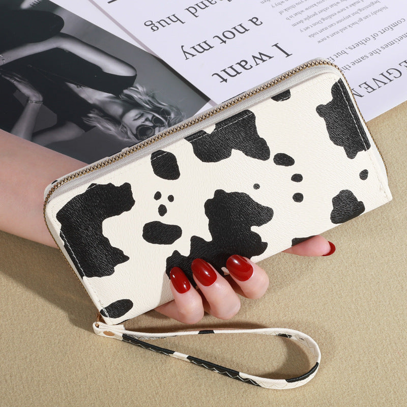 Women's Fashion Cows Pattern Long Large Capacity Ladies Wallets