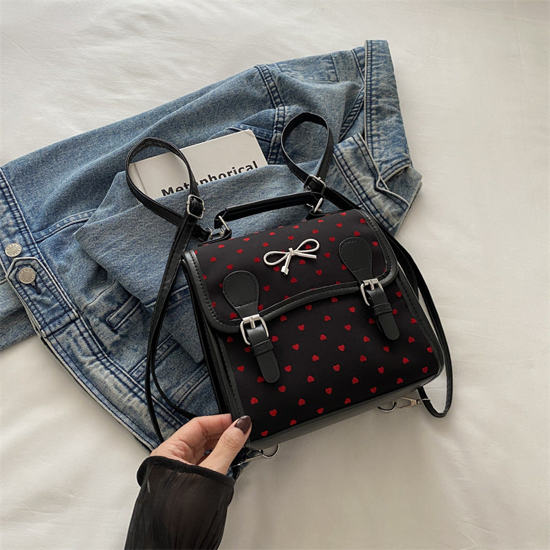 Women's Fashion Korean Style Bow Canvas Backpacks