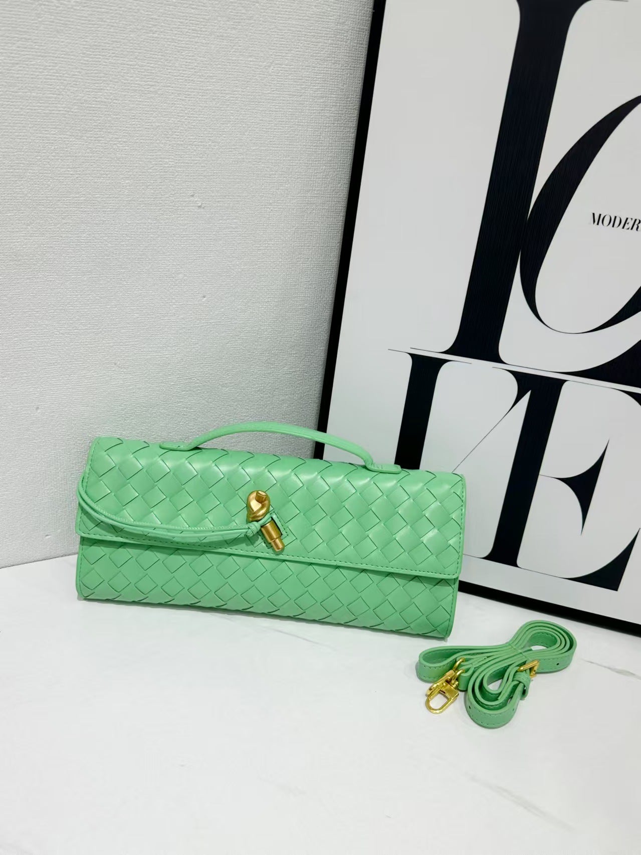 Fashion Elegant Hand-woven Hardware High-grade Leather Lock