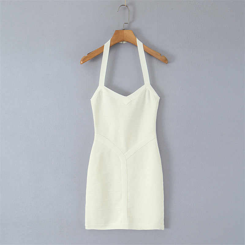 Women's Spring Design Sense Minority Halter French Dresses