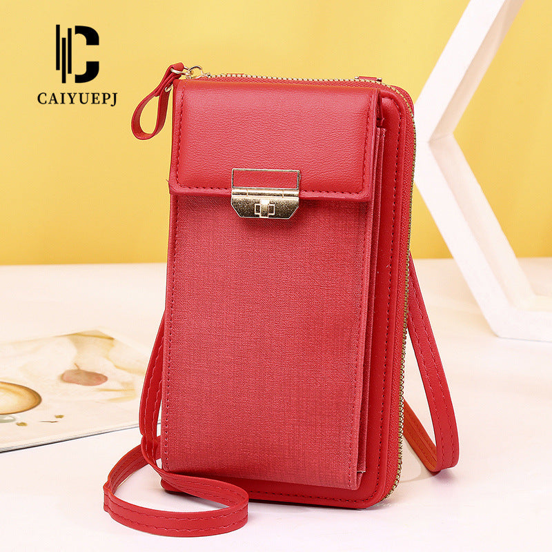 Women's Mobile Fashion Simple Korean Latch Phone Bags
