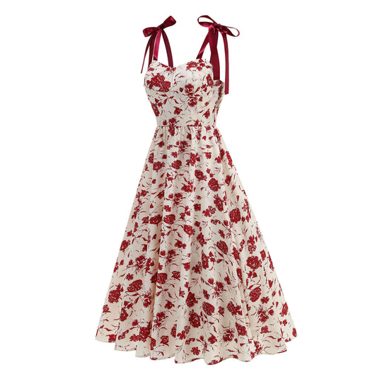 Dress Floral Printed Holiday Temperament Casual Dresses