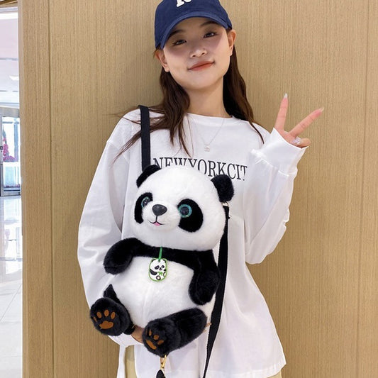 Panda Cartoon Soft Plush Campus Lolita Shoulder Bags