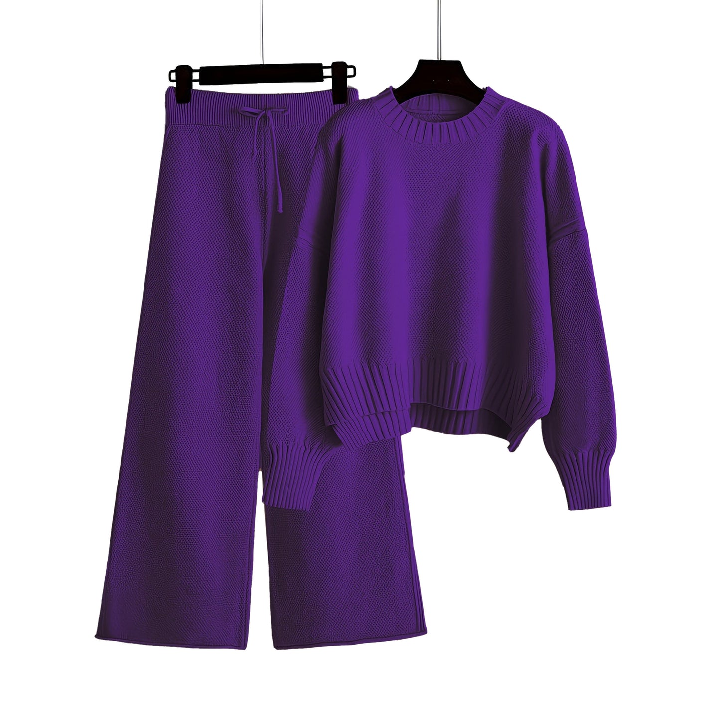 Women's Fashion Casual Knitting Loose Wide Leg Sweaters