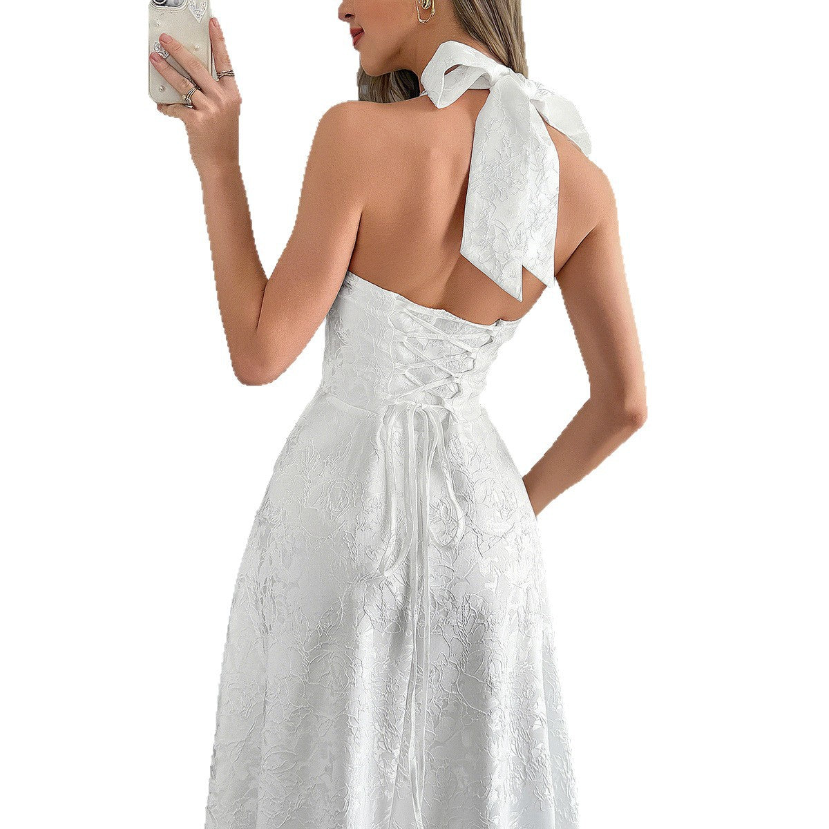 Beautiful Women's Elegant Halter Waist Maxi Clothing