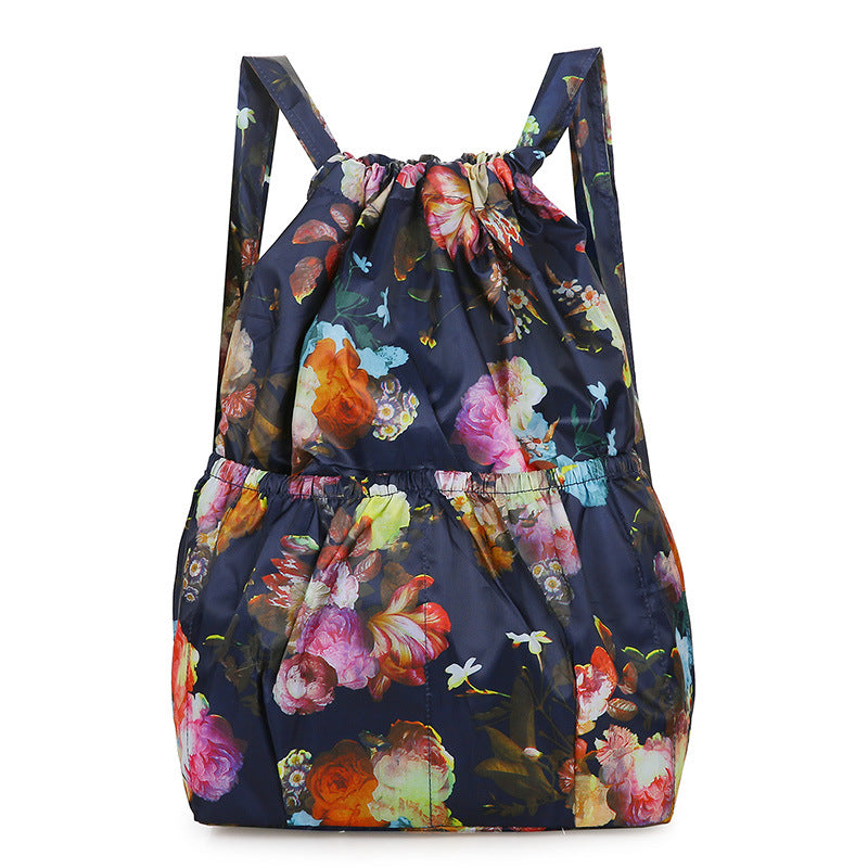 Beautiful Folding Drawstring Pocket Large Capacity Backpacks